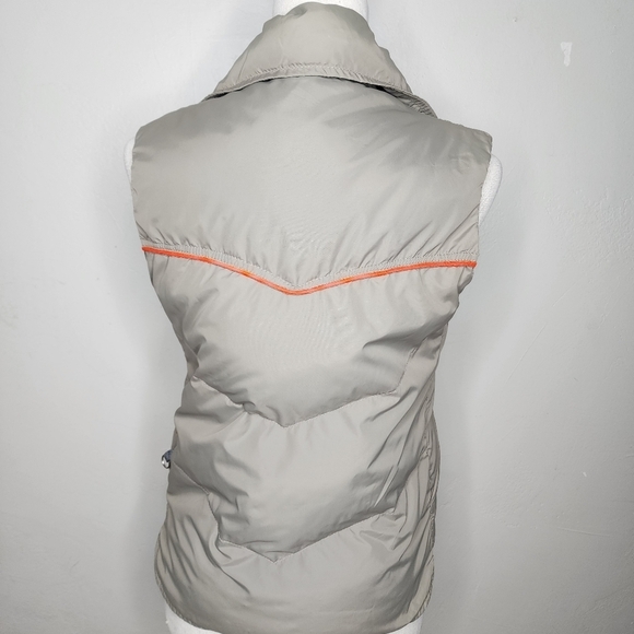 VTG 80s Obermeyer Women's Goose Down Tan Carson Vest Size Small - Picture 5 of 14